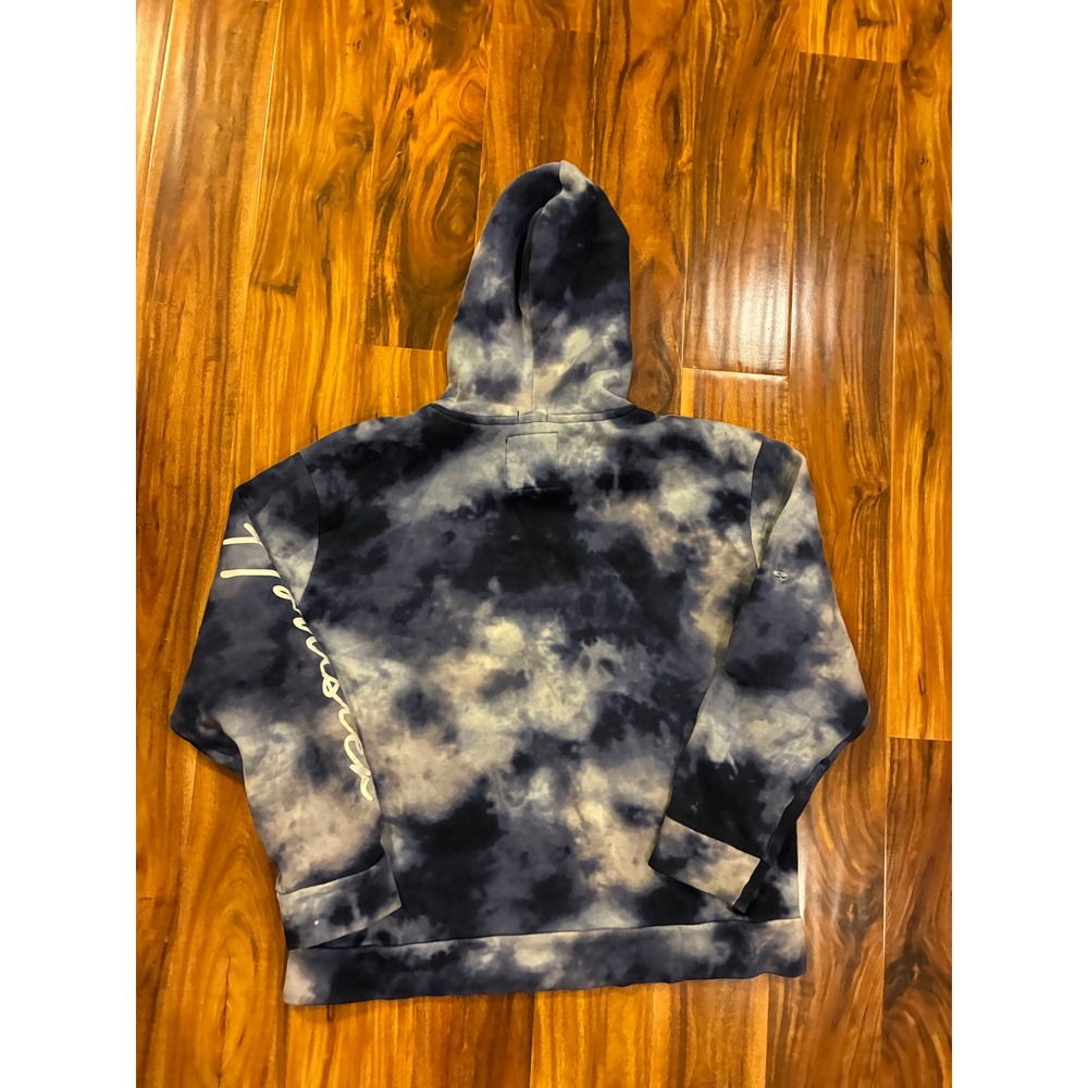 Hollister Relaxed Fit Tie‎ Dye Hoodie Mens Small Blue White Logo Sweatshirt - Picture 5 of 8